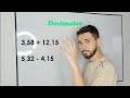 Suma y resta de decimales