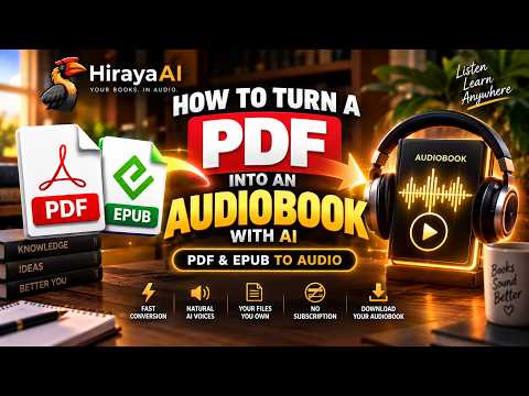 How to Turn a PDF into an Audiobook with AI | PDF & EPUB to Audio