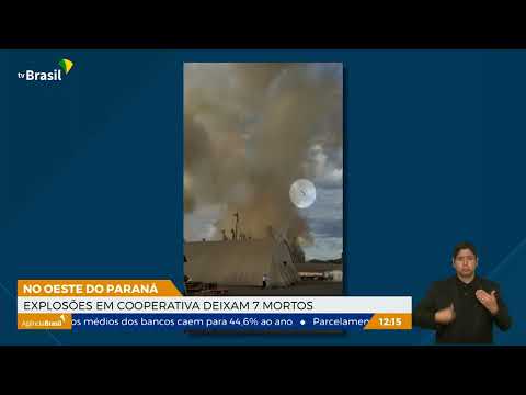 Explosão em cooperativa deixa 8 mortos no Paraná