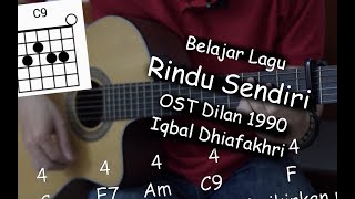 Belajar Gitar (Rindu Sendiri - OST Dilan 1990 Iqbaal Dhiafakhri) chords sheet