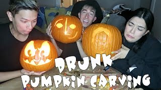 DRUNK PUMPKIN CARVING 2018 🎃