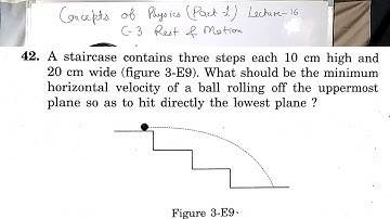 A staircase contains three steps each of 10 cm high and 20 cm wide. Numerical 42: Chapter 3