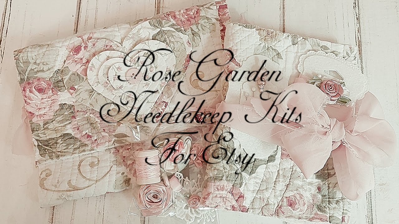 ⚘️Наборы для шитья лоскутного одеяла «Розовый сад» в технике медленного стегания (для Etsy)