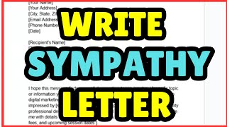 How To Write A Sympathy Letter | Full Writing Guide