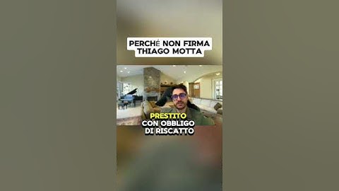 Perché non firma Thiago Motta?