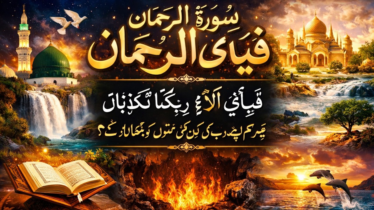 Surah Ar-Rahman Beautiful Recitation with Urdu Translation | 4K Islamic Visuals