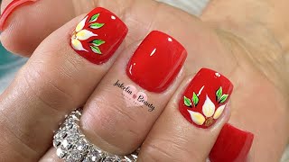 💖ESMALTADO En Uñas Con Semipermanente En Color Rojo Pasión!!✨💅 by JakelinBeauty Nails 1,140 views 1 day ago 6 minutes, 57 seconds