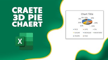 How to Created a 3D Pie Chart in a Microsoft Excel