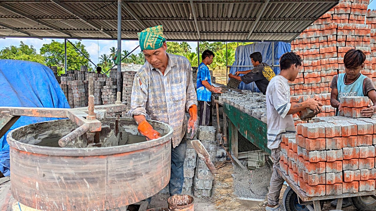 Incredible Production of Making Parking Tiles