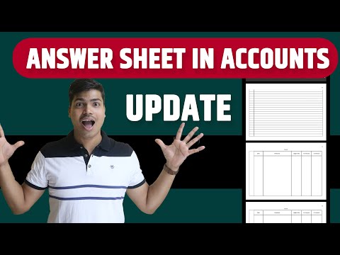 UPDATE | Major Change in CBSE Accounts Term 2 Answer sheet | Journal & Ledger Format Already drawn