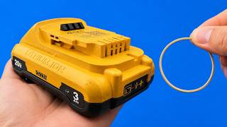 🔋Never Buy Drill Batteries Again! Use a Rubber Band and Watch What Happens! 😱