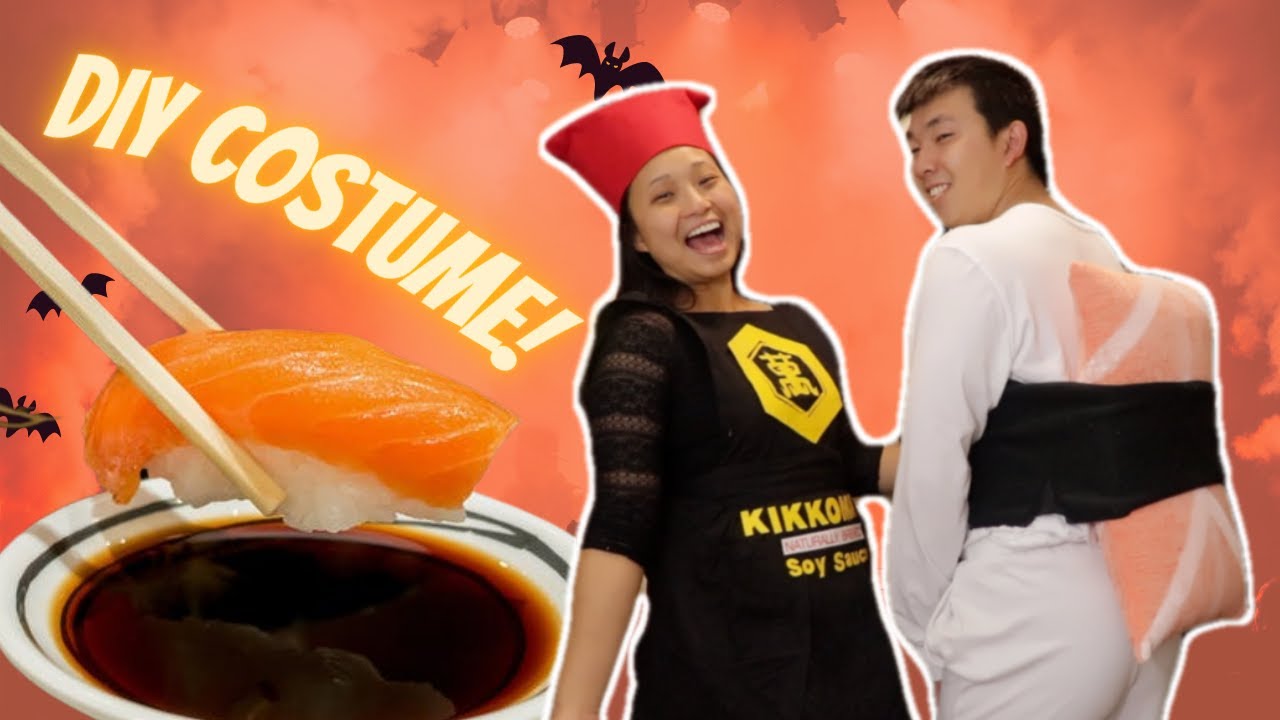 DIY sushi and soy sauce costume for Halloween! YouTube