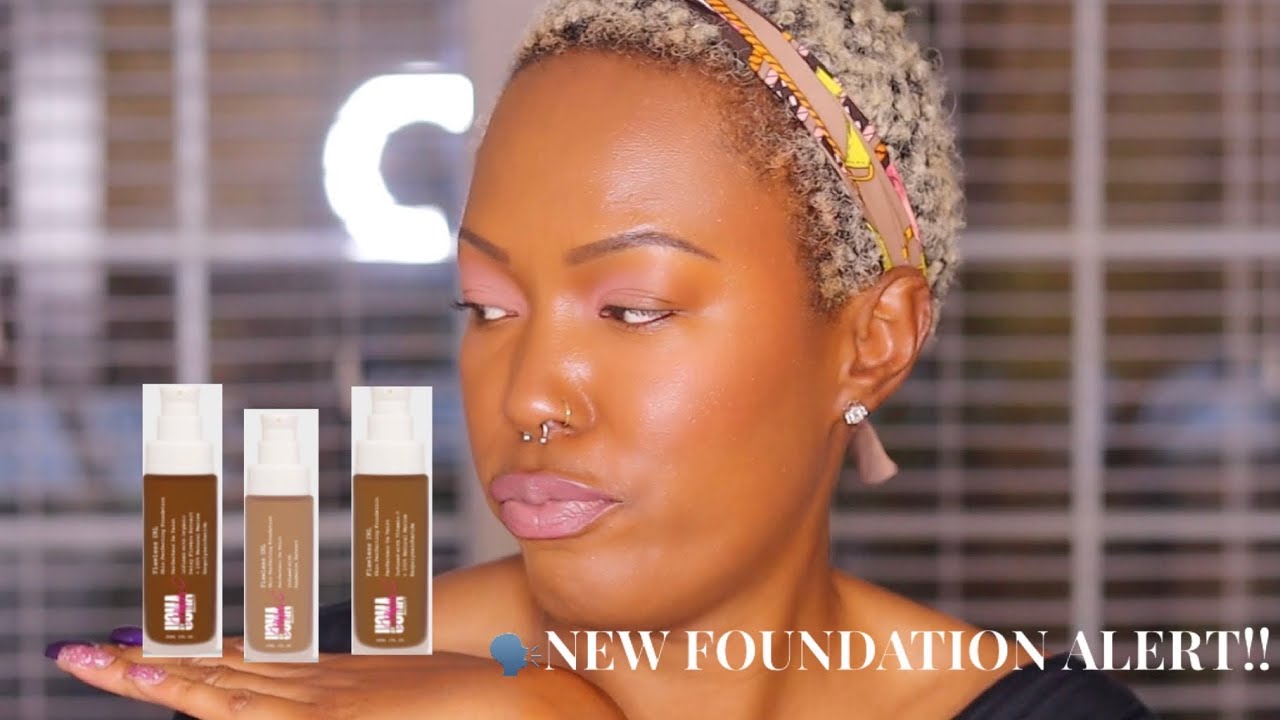 NEW MAKEUP ALERT!  Uoma Beauty IRL Foundation Review and Wear Test for oily dark skin.