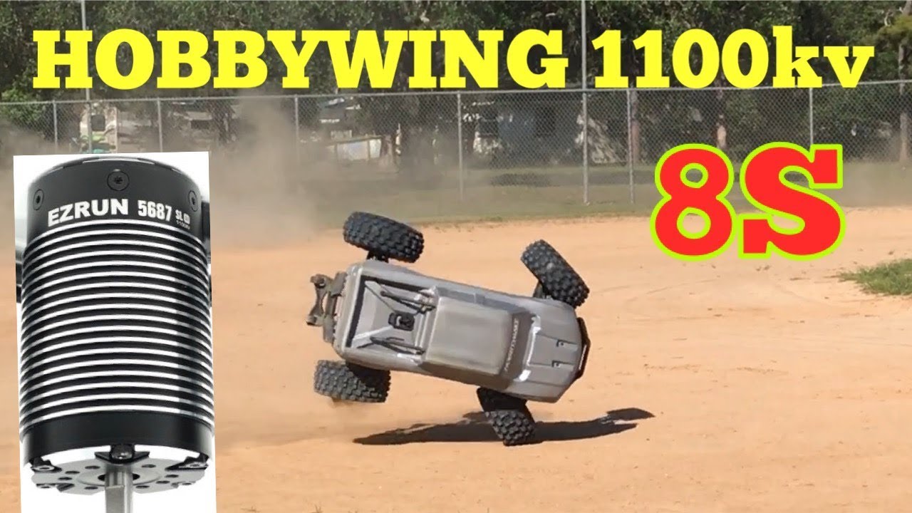 Hobbywing 1100kv 5687 motor test in the Xmaxx YouTube
