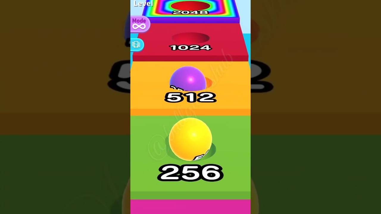 DOUBLE BALL COMBO 😱🟣🟡 | 256A + 512A Together | Ball Run 2048 