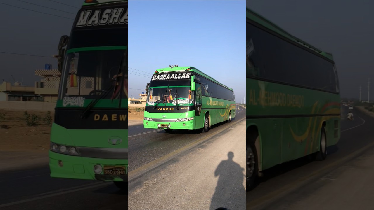 Super Al Mahmood Daewoo  Bus Balochistan Quetta  To Karachi Beautifull Bus  Arrives Karachi Quetta