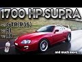 Toyota Supra 1700hp BIG Single Turbo vs GTR r35 vs r1 vs r6(antilag, 2 step,Straight from hell)