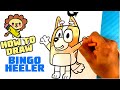 How to Draw BINGO Heeler from BLUEY