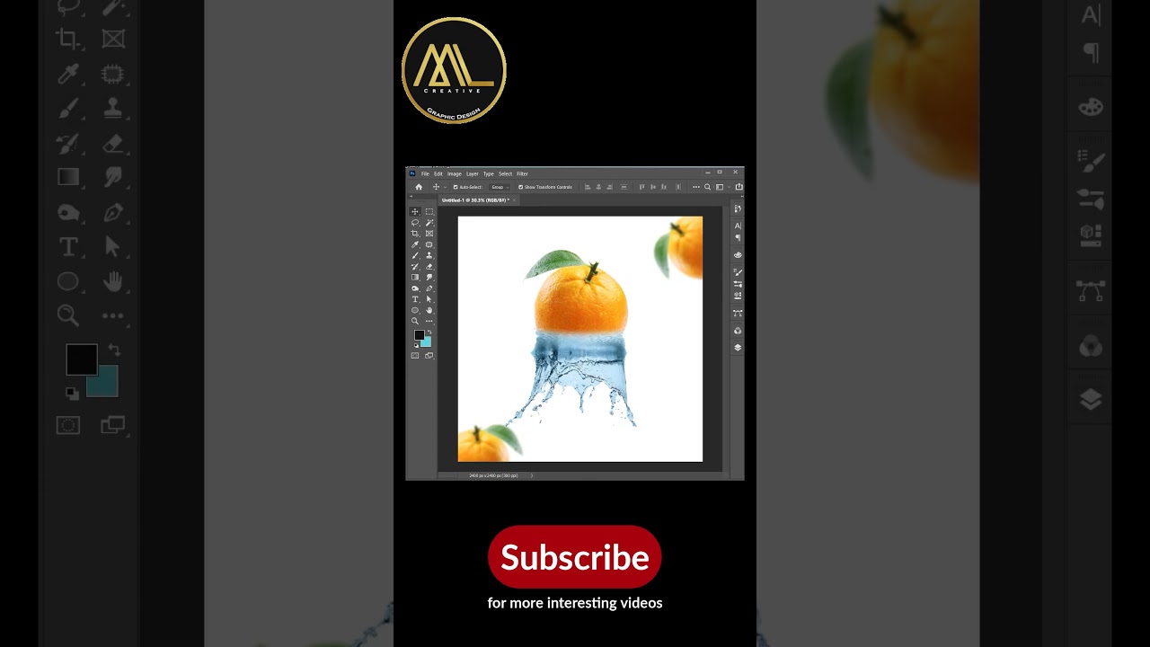 🍊Orange Juice Splash Effect: Professional Photoshop🖥 Tutorial📝