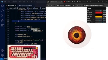 ASMR Programming - Eye Generator Three.js - No Talking