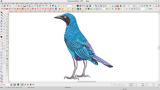 Effect Bird Embroidery Logo.
