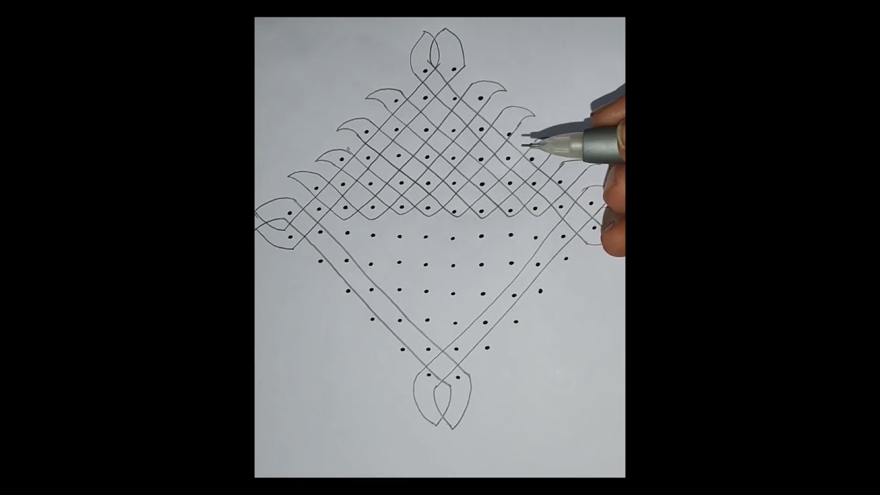 12*2*2dots melekala muggulu //easy dots rangoli 