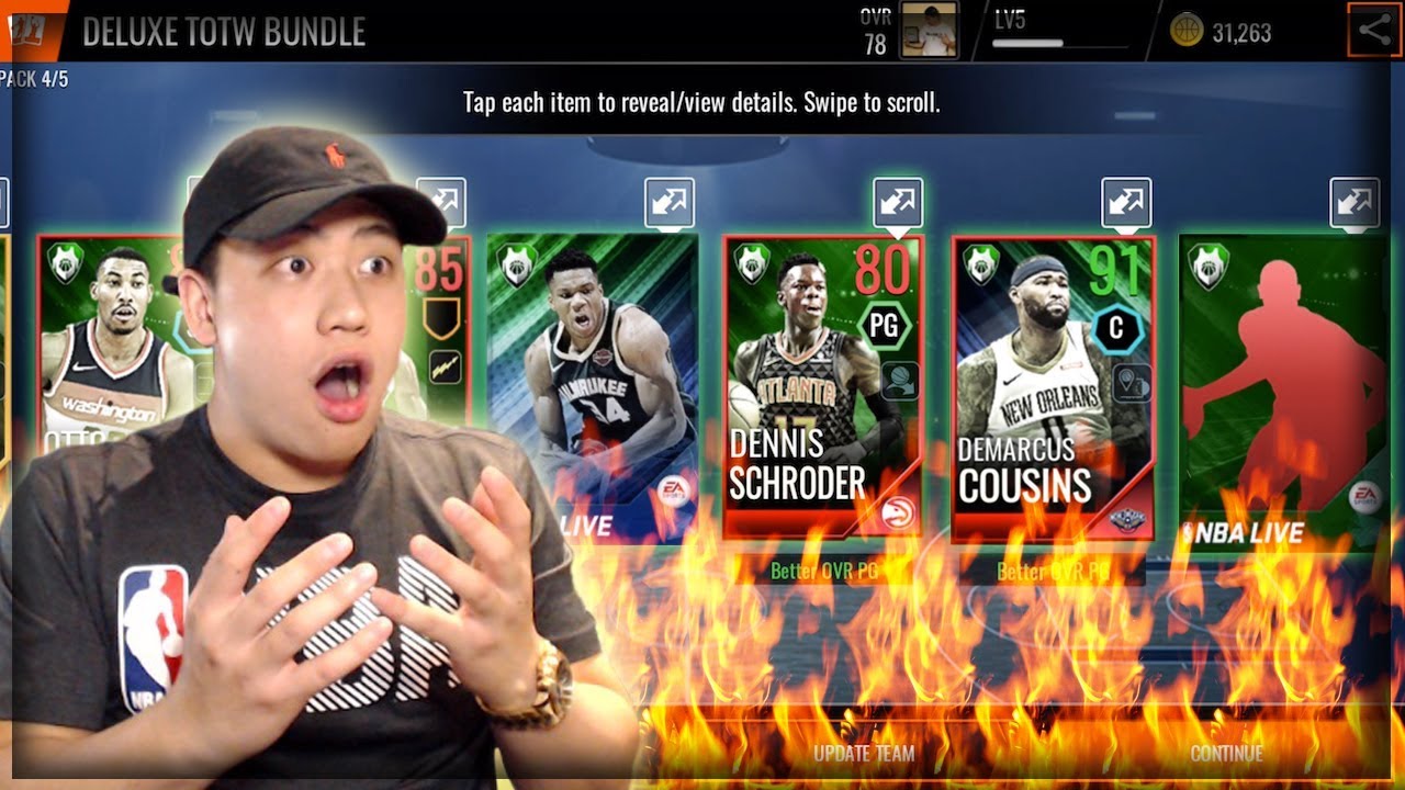 NBA LIVE MOBILE 18 WE GOT 91 OVR TOTW COUSINS!! DELUXE TOTW BUNDLE OPENING!! 2 TOTW ELITES IN 1 PACK