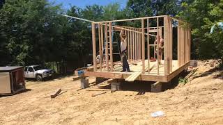 Part 1 time lapse of a tiny house framing!