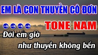 Em Là Con Thuyền Cô Đơn Karaoke Tone Nam ( A#m ) Rumba Karaoke Lâm Beat  -  Beat Mới