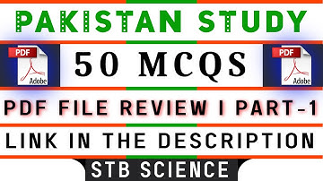 Pakistan Study MCQs PDF Review I 50 MCQs PDF File I Part-1 I Link in the Description I