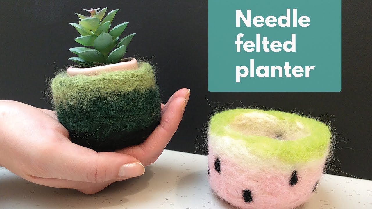 Needle Felted Planter Koozie | Arts & Crafts for Adults