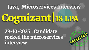 Cognizant Microservices Interview