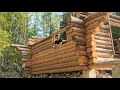 Log Cabin Windows Done using Simple Hand Tools | 17 | - One Man Traditional Log Cabin series