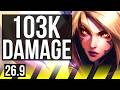 KAI'SA &amp; Thresh vs EZREAL &amp; Tahm Kench (ADC) | 103K damage, 5k gold comeback | KR Diamond | 26.9