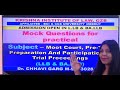 Mock questions for practical of MOOT COURT