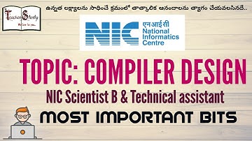 NIC Scientist B and technical assistant Online live classes || NIC Most important bits 2020