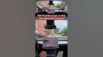 FSD 13.2.9 NJ turns L on Stop with adjustment. CVS Test #teslafsd #fsdbeta #fsd