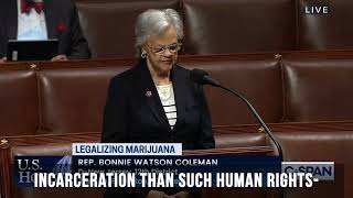 Rep. Bonnie Watson Coleman speaks about the MORE Act