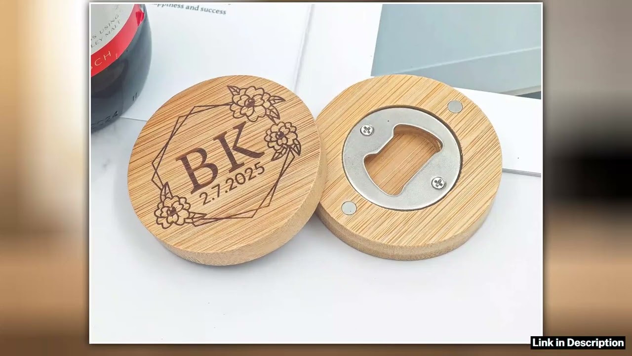 Personalized Wood Bottle Opener Wedding Party Favors Unique Corkscrew Gifts for Bestman Groomsmen