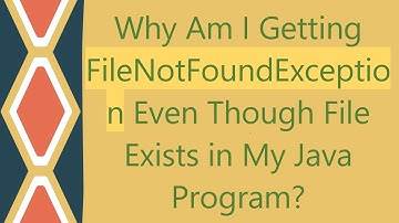 Why Am I Getting FileNotFoundException Even Though File Exists in My Java Program?