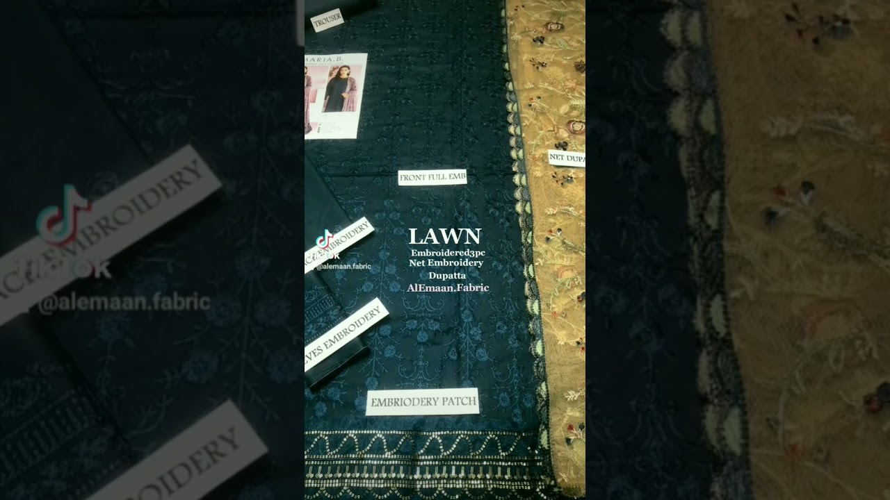 3piece Embroidered!Unstitched Lawn suits🍁