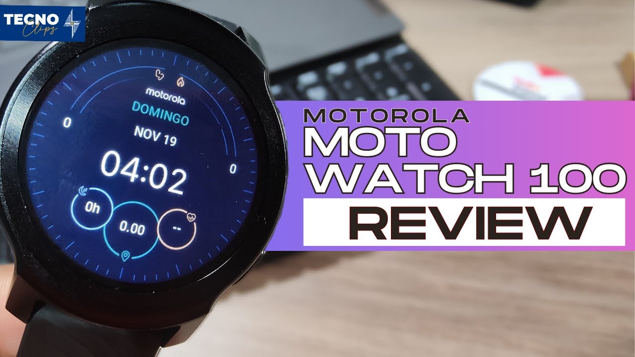 Motorola Reloj inteligente Moto Watch 100 - Reloj inteligente de 1.654 in  con GPS para hombres y mujeres, batería de hasta 14 días, frecuencia