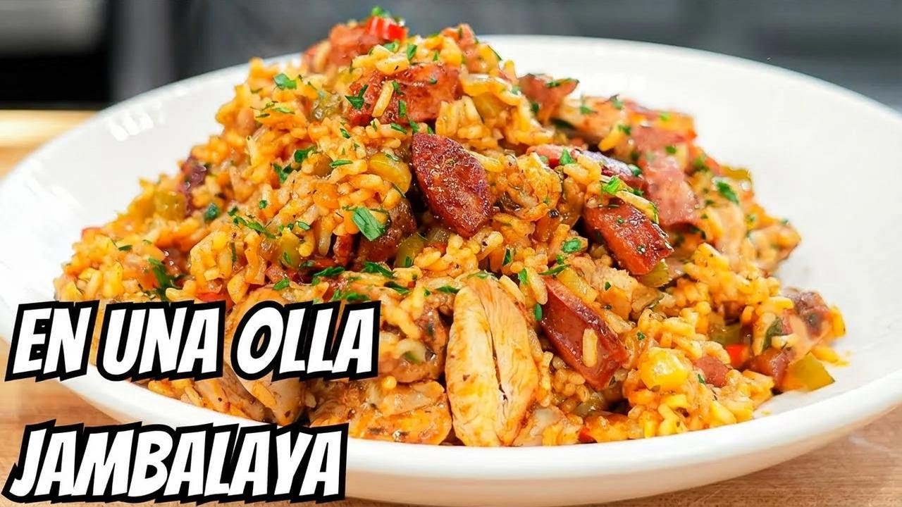 ¡El mejor platillo en una sola olla! Jambalaya de pollo y salchicha
