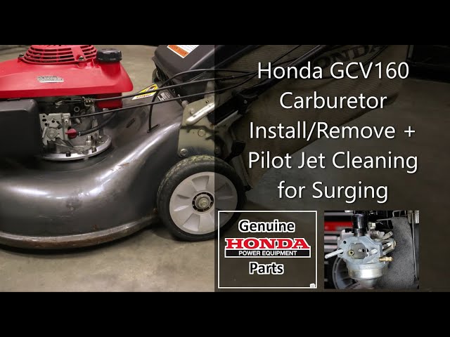 Honda GCV160 Carburetor Install/Remove + Pilot Jet Cleaning 