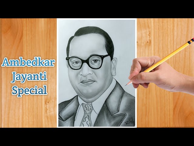 Pencil Sketch Of Dr. Ambedkar - Desi Painters