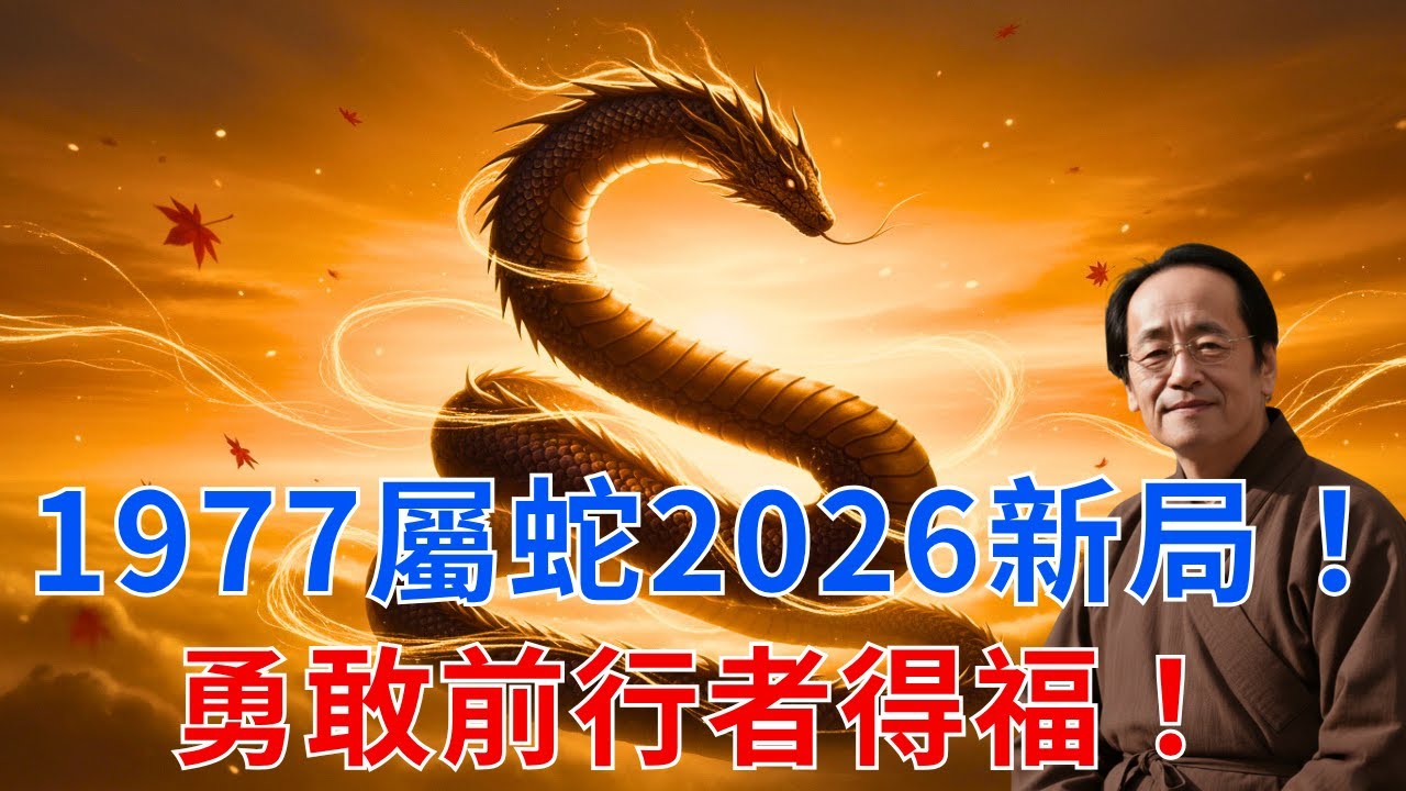 最後倒數1977屬蛇｜2026開運之門即將開啟！勇敢者將迎來豐收！