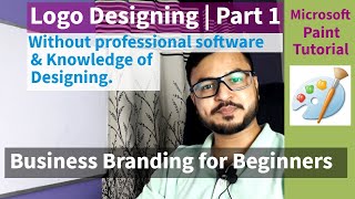 How to design professional Logo in Paint | Microsoft Paint Tutorial | Business Branding.