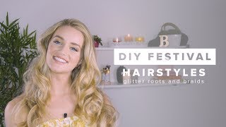 40+ Glitter Roots Hairstyle of Festival Season
