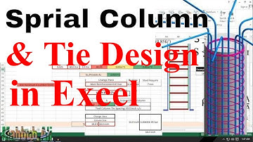 Sprial Column & Tie Design in Excel Sheet #Mahbub_Ali