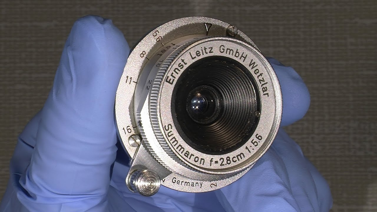 Cleaning lens element's in Leica Summaron screw mount f=2.8cm 15.6